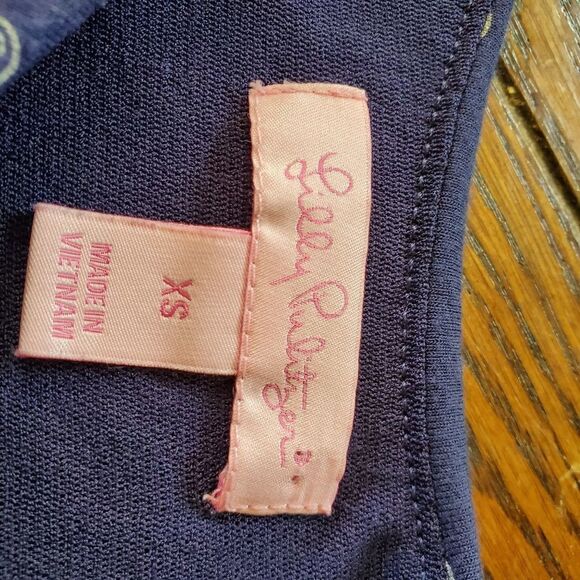 Lilly Pulitzer Laney unbuttoned blue print dress sz XS - Picture 4 of 6